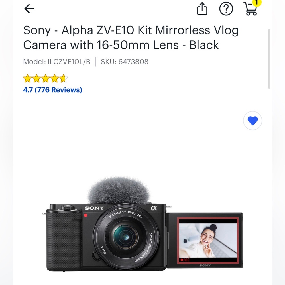 SONY ZV-E10 CAMERA